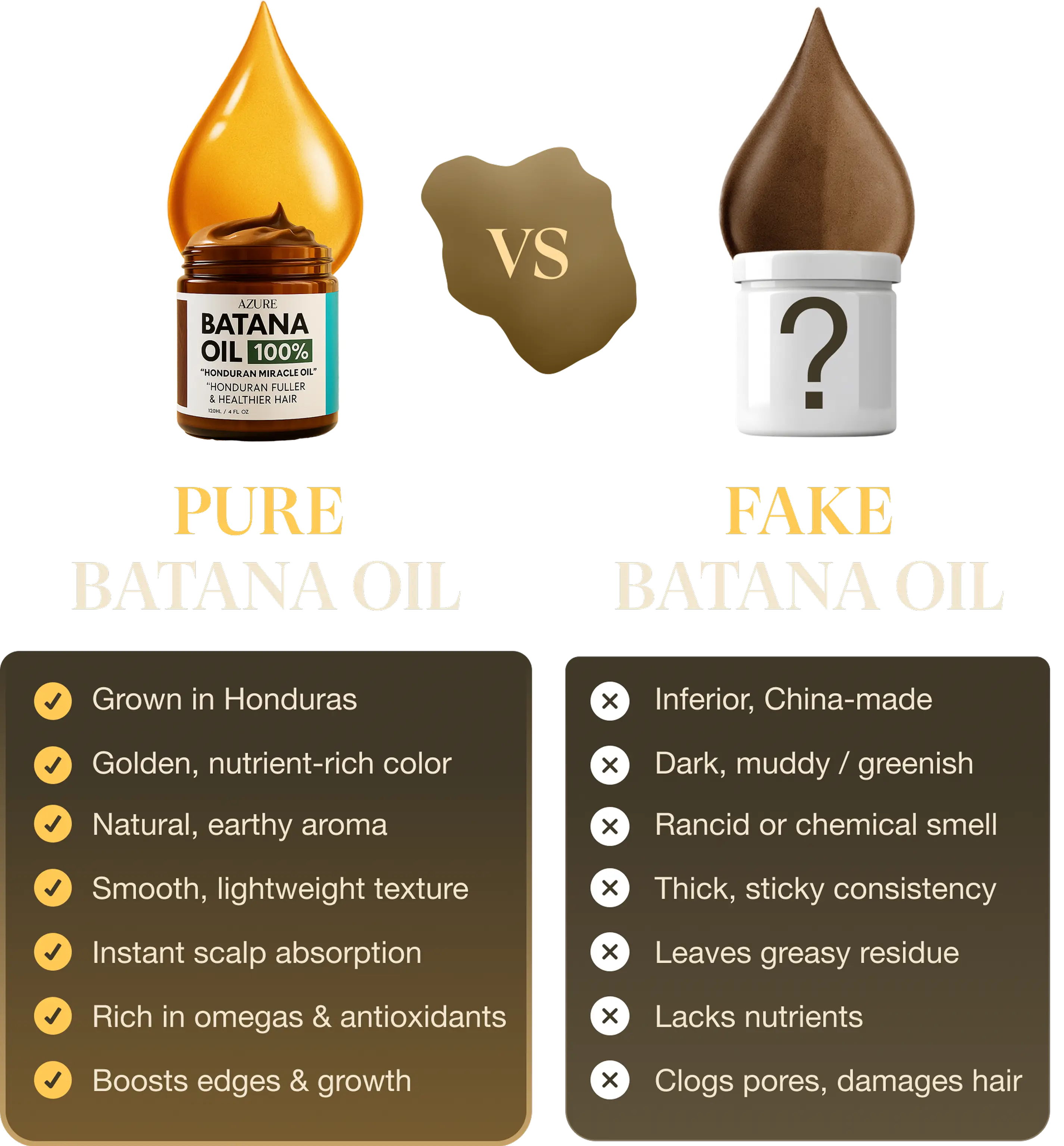 Pure vs Fake Batana Oil