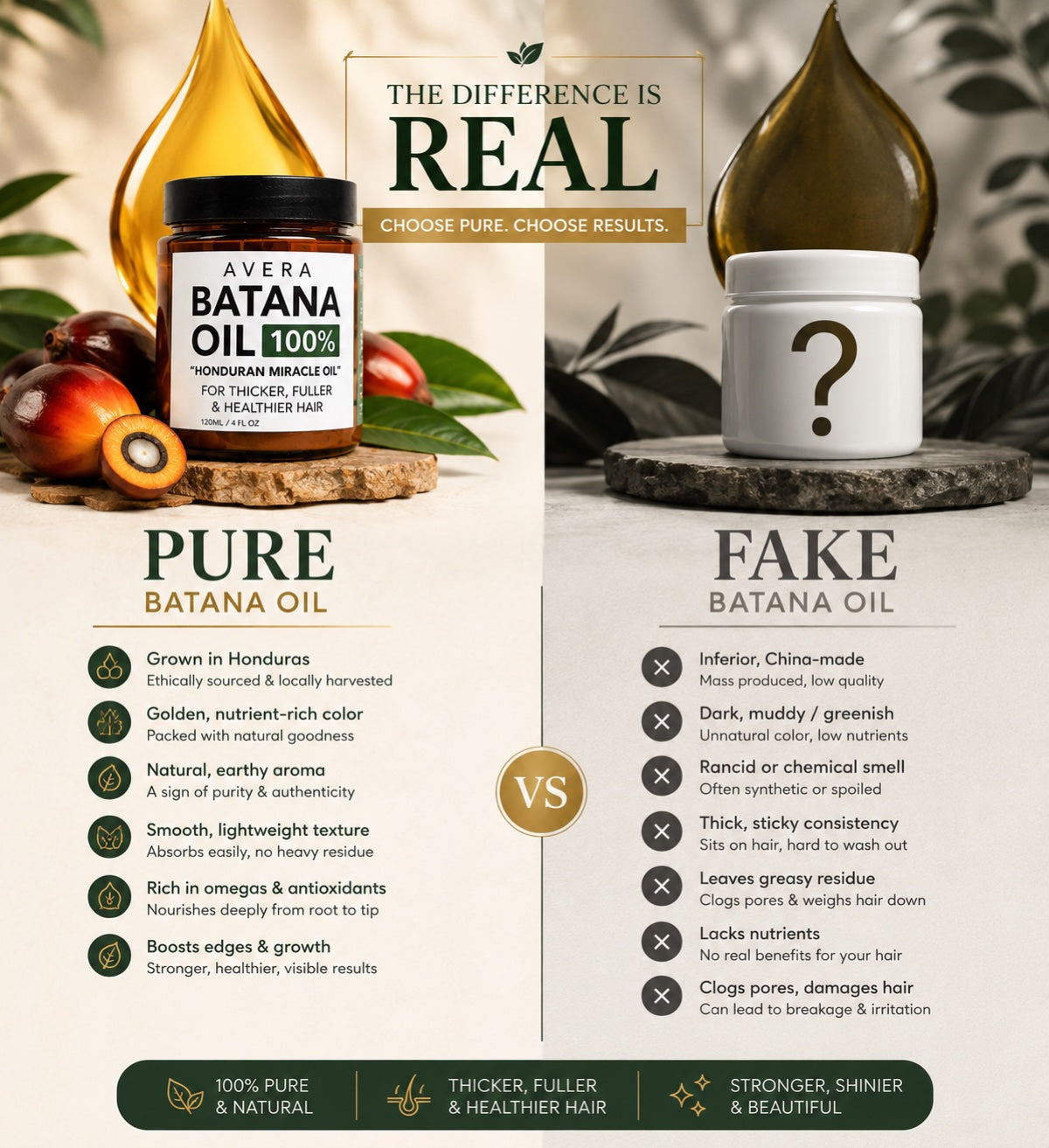 Pure vs Fake Batana Oil
